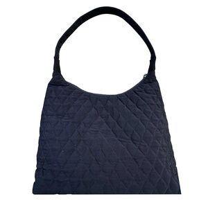 VERA BRADLEY Black Shoulder Bag 10”x 10”x 3.5” Padded Quilted Lightweight